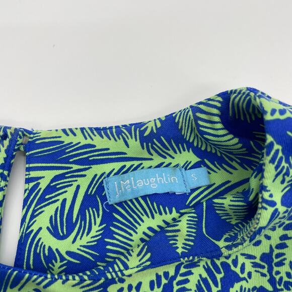 J MCLAUGHLIN Carly Dress Womens Size S Palm Print Sheath 3/4 Sleeve Catalina - Picture 4 of 12